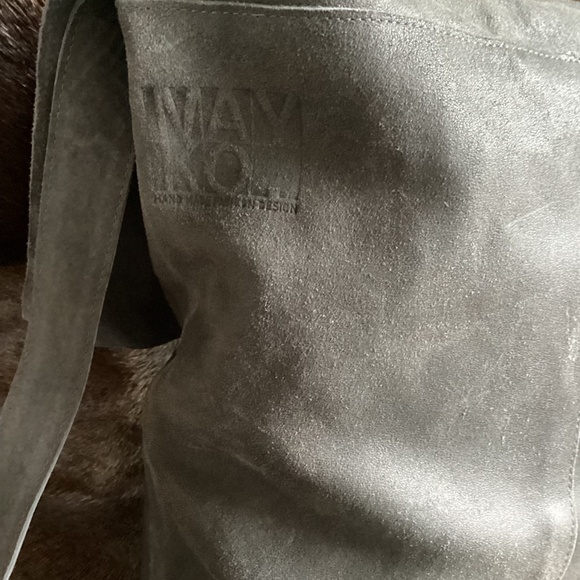 MAYKO Bags SLS Big Suede Leather Top Flap Satchel Crossbody Handbag Israel - Picture 4 of 12